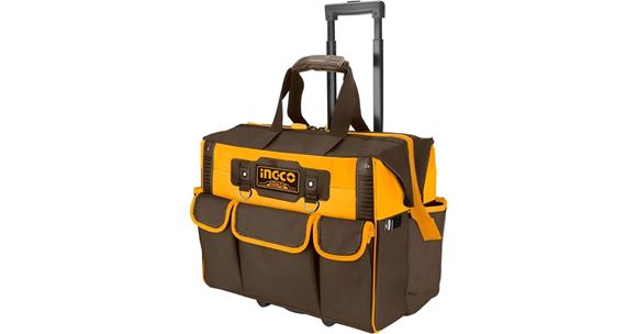 Imagen de Bolso Valija Rolling Rigida 20" Porta Herramientas C/ 19 Bolsillos Ingco - Ynter Industrial